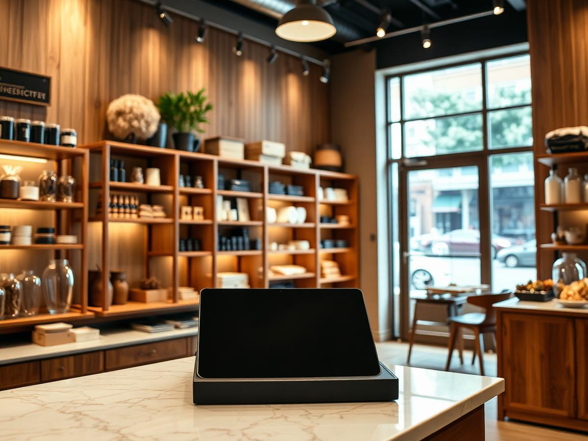 Specialty retail store shelves and display